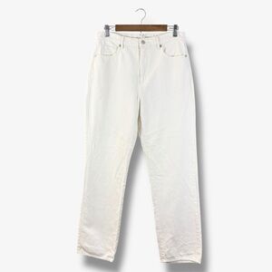 Loft The Relaxed Jeans Size 28/6 Ivory Straight Leg Stretch Denim Casual Preppy